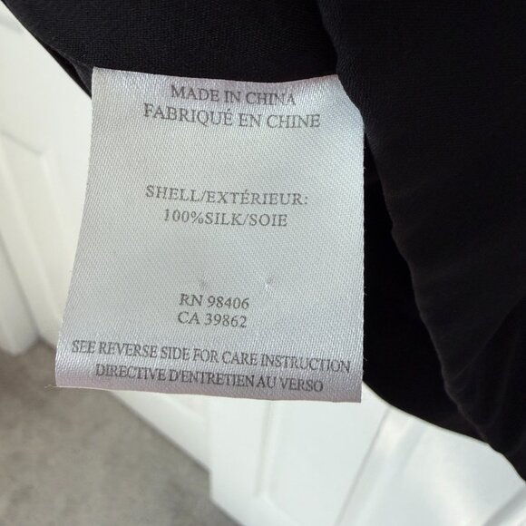 Theory Elevated Basic Silk Wrap V-Neck Top Small - Picture 4 of 7